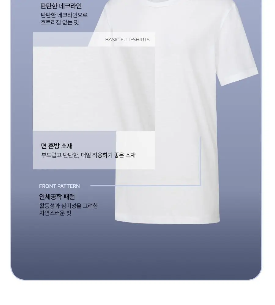 [포에버21] 남여공용 무지 반팔 티셔츠 3PACK기획 (화이트/블랙) 상세페이지 25